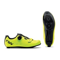 Chaussures Northwave STORM CARBON 2 route jaune Fluo noir