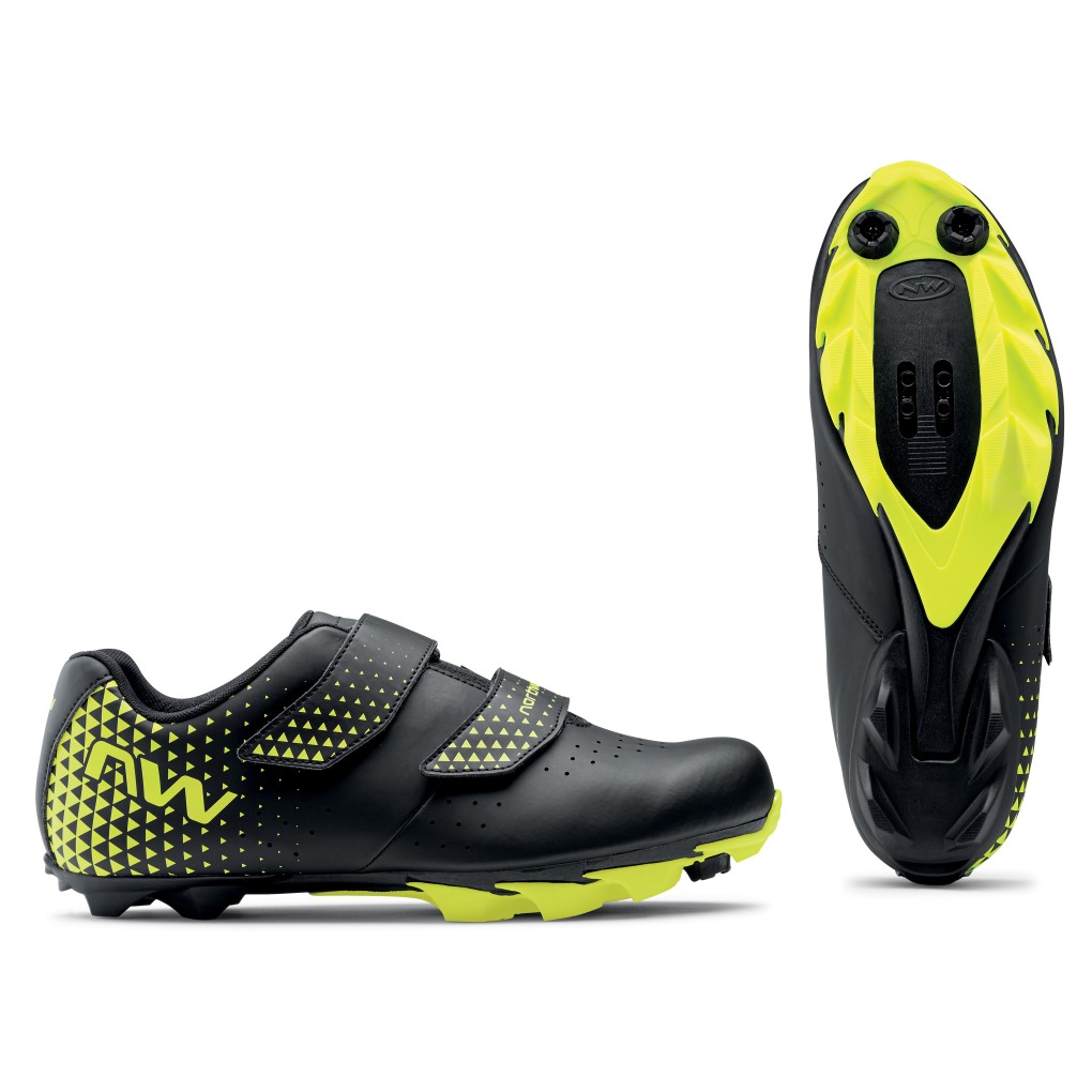 Chaussures Northwave SPIKE 3 VTT noir jaune Fluo