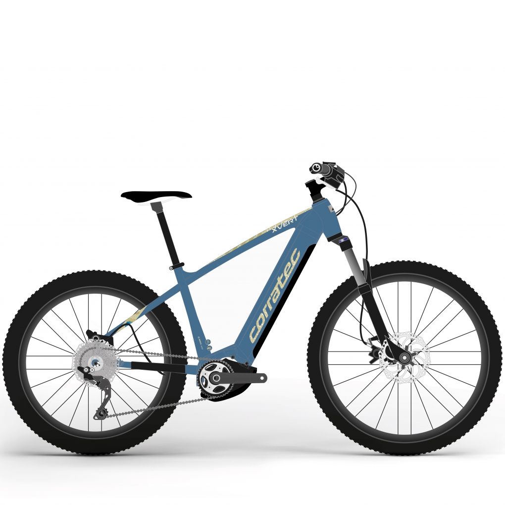 V�lo �lectrique Corratec E-Power X-Vert CX7 LTD Gent bleu-grise