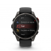 Garmin Fenix 8 Pro - 47mm Amoled Sapphire, Titanio con revestimiento de DLC con correa de silicona negra