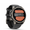 Garmin Fenix 8 Pro - 47mm Amoled Sapphire, titanio con correa de silicona en negro/gris