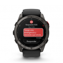 GARMIN FENIX 8 PRO - 51MM AMOLED SAPPHIRE, TITANIO CON REVESTIMIENTO DE DLC CON CORREA DE SILICONA NEGRA