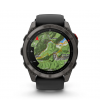 Garmin Fenix 8 Pro - 51mm Amoled Sapphire, Titanio con revestimiento de DLC con correa de silicona negra
