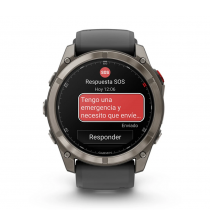 GARMIN FENIX 8 PRO - 51MM AMOLED SAPPHIRE, TITANIO CON CORREA DE SILICONA EN NEGRO/GRIS