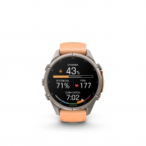 GARMIN FENIX 9 PRO � INREACH, 43MM AMOLED TITANIO CORREA SILICONA EN SALM�N/NARANJA