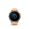 Garmin Fenix 9 Pro � inReach, 43mm Amoled Titanio correa silicona en salm�n/naranja