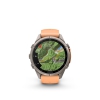 Garmin Fenix 9 Pro � inReach, 43mm Amoled Titanio correa silicona en salm�n/naranja