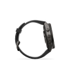 Garmin Fenix 9 Pro � inReach, 43mm Amoled Titanio revesti. de DLC gris carbon correa silicona negro