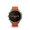 Garmin Fenix 9 Pro � inReach, 47mm Amoled Titanio correa silicona naranja/naranja claro