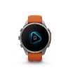 Garmin Fenix 9 Pro � inReach, 47mm Amoled Titanio correa silicona naranja/naranja claro
