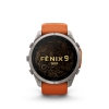 Garmiin Fenix 9 Pro � inReach, 51mm Amoled Titanio correa silicona naranja/naranja claro