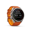 Garmiin Fenix 9 Pro � inReach, 51mm Amoled Titanio correa silicona naranja/naranja claro
