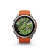 Garmiin Fenix 9 Pro � inReach, 51mm Amoled Titanio correa silicona naranja/naranja claro