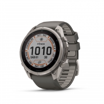 Fenix 9 Pro � inReach, Solar, 51mm Titanio correa silicona gris