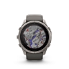Fenix 9 Pro � inReach, Solar, 51mm Titanio correa silicona gris