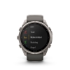Fenix 9 Pro � inReach, Solar, 51mm Titanio correa silicona gris