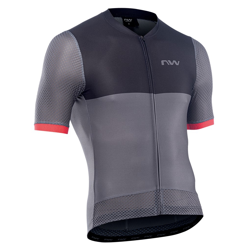 Maillot STORM AIR Gris Oscuro-Rojo.