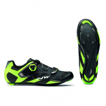 Zapatillas Northwave SONIC 2 PLUS Negro-Amarillo Fluo