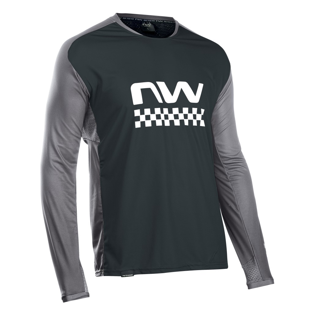 Maillot Northwave manche longues EDGE noir-grise Oscuro