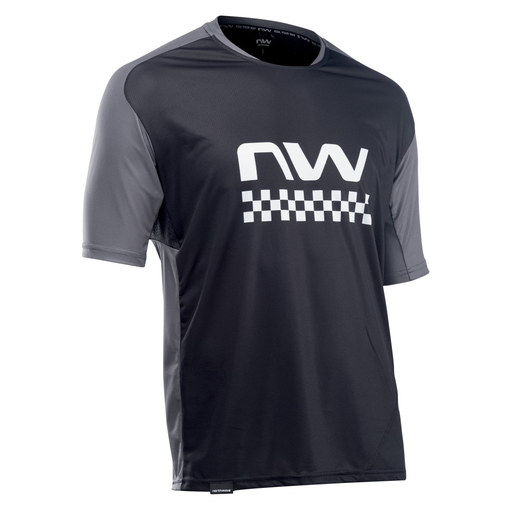 Maillot Northwave manche courte EDGE noir-grise Oscuro