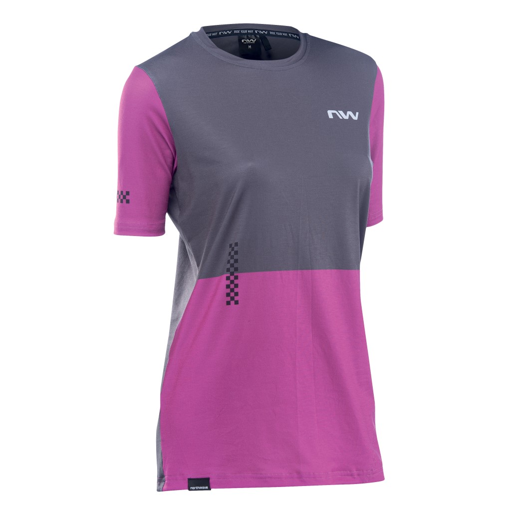Maillot Northwave manche courte XTRAIL 2 WOMAN grise Oscuro-Rosa