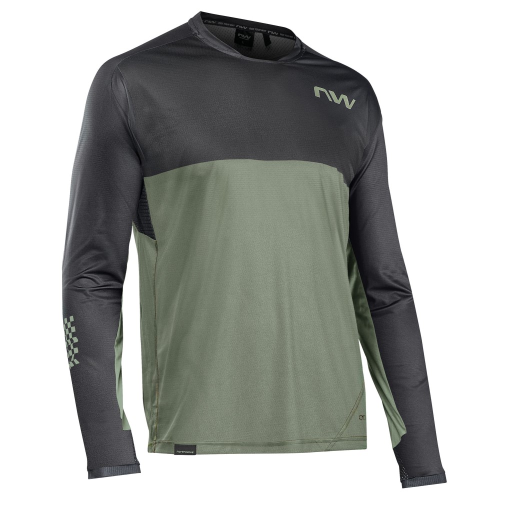 Maillot Northwave manche longues EDGE noir-vert Forest