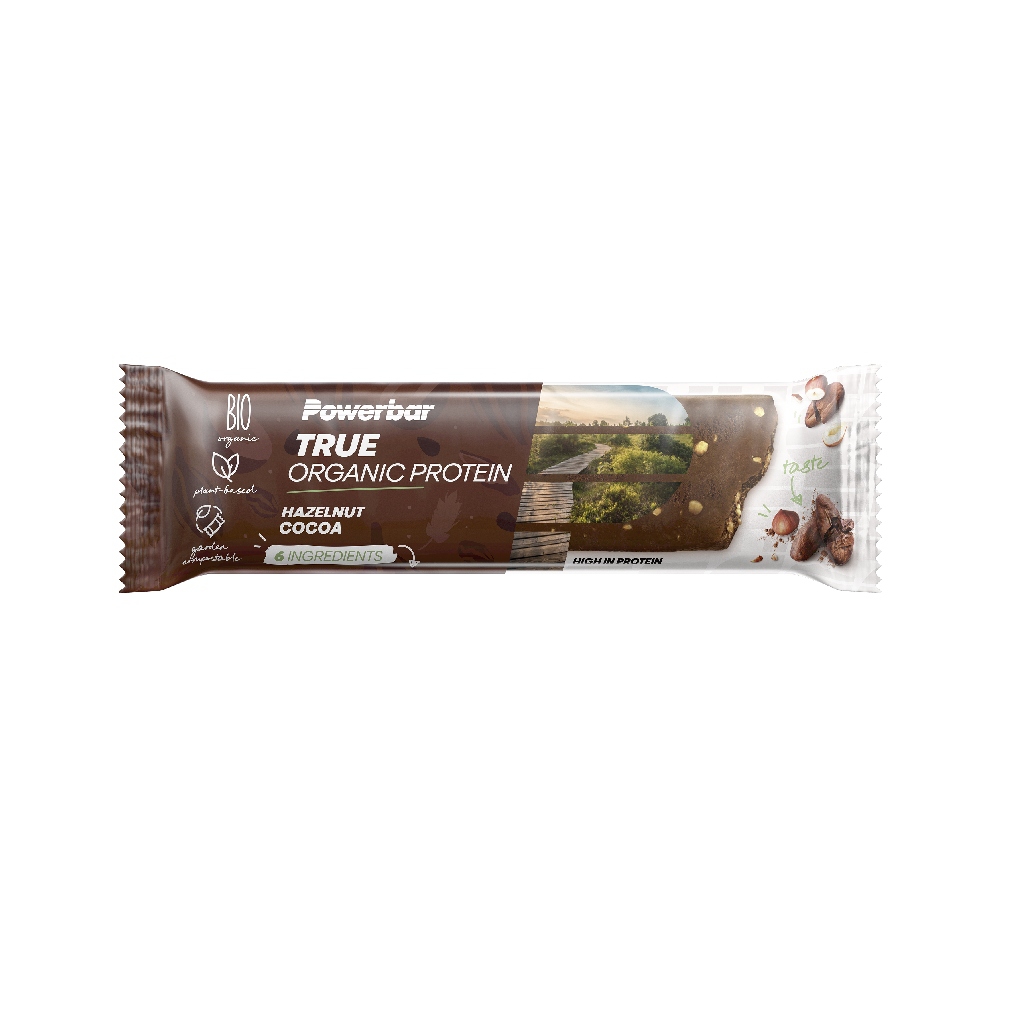 Barres Powerbar True organiques Protein Cacao Amande 16 un.