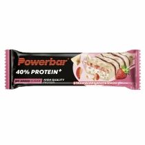 BARRITA POWERBAR PROTEINPLUS 40% FRESA CHOCOLATE BLANCO CRISP 12 UNIDADES