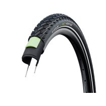 CUBIERTA SCHWALBE MARATHON PERF, GREENGUARD, TWINSKIN 16X1.35 REFLECTANTE