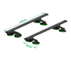 Pro CrossBar Roof Rack Black Treefrog 8 ventosas