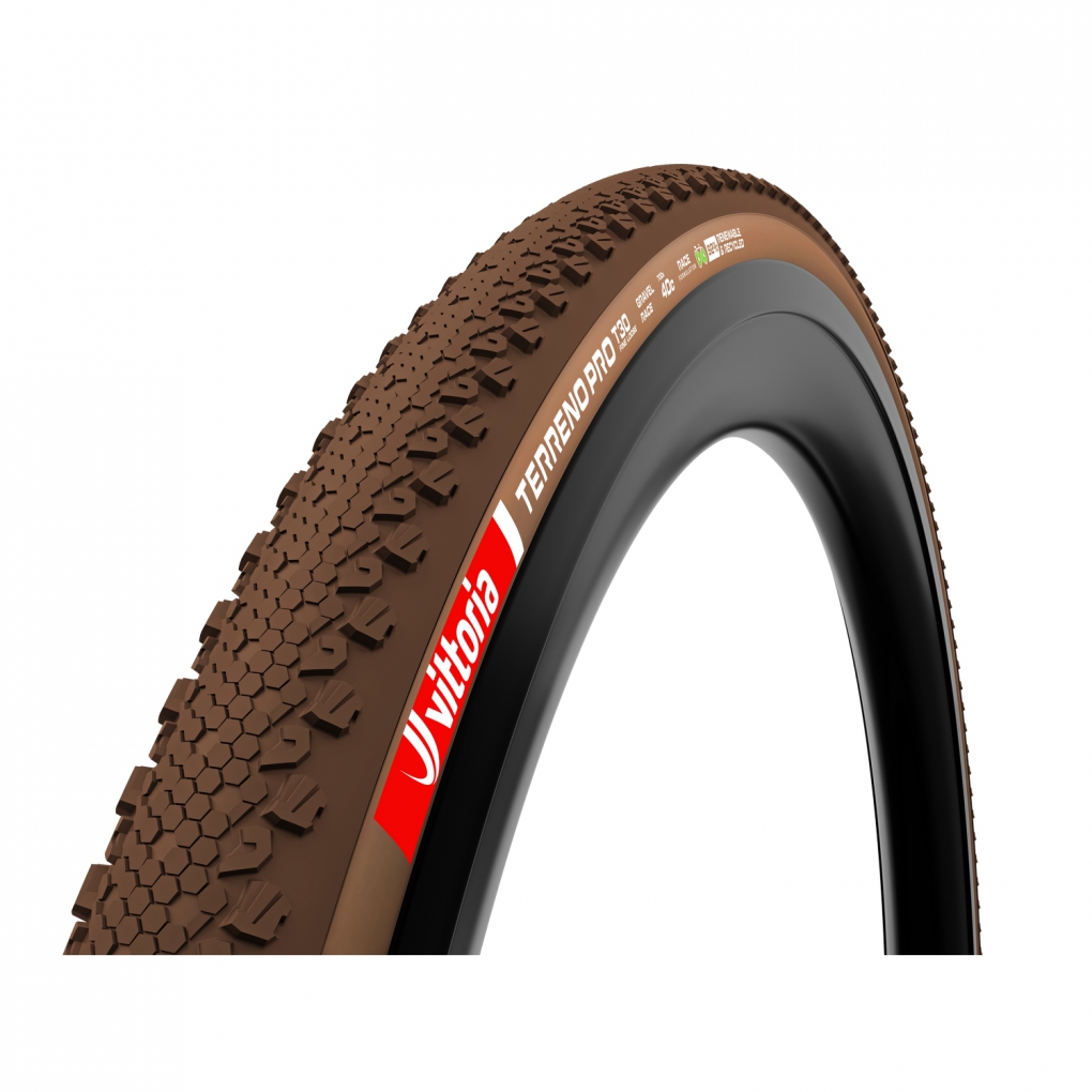 Cubierta Gravel vittoria TERRENO PRO T30 Fine Loose 700X40 TLR Hookless Natural-Brown