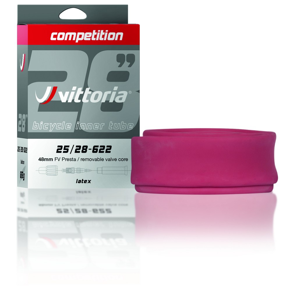 Cmara carretera Vittoria Competition Latex 700x25 28c FV Presta RVC 48mm