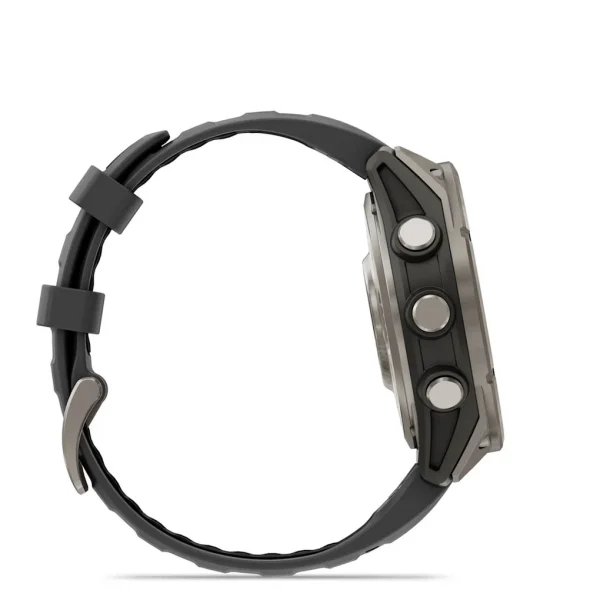 Garmin Fenix 8 Pro - 47mm Amoled Sapphire, titanio con correa de silicona en negro/gris