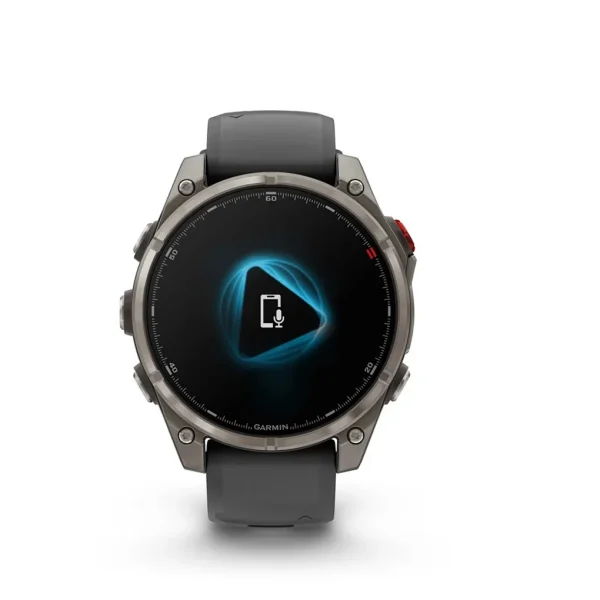 Garmin Fenix 8 Pro - 47mm Amoled Sapphire, titanio con correa de silicona en negro/gris