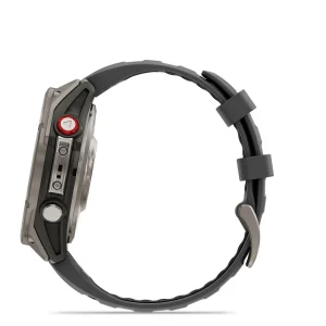 Garmin Fenix 8 Pro - 47mm Amoled Sapphire, titanio con correa de silicona en negro/gris