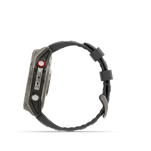 Garmin Fenix 8 Pro - 51mm Amoled Sapphire, Titanio con correa de silicona en negro/gris