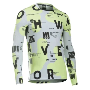 Maillot Northwave manga larga BOMB TYPE Amarillo-Gris Claro