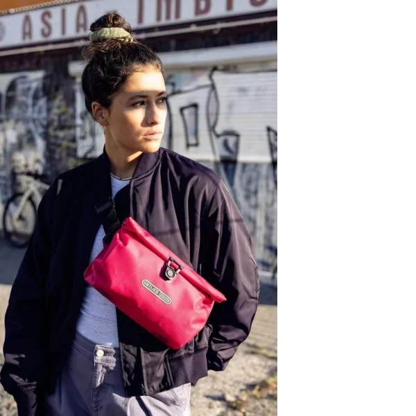 Bolsa Manillar Orltieb Velo Sling Flex Cyber Bandolera 2,5l. Rosa Fluo