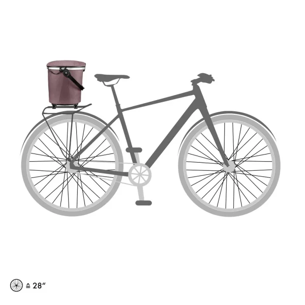 Cesta Trasera Ortlieb Urban Up Town Rack 17,5 L Rosa ceniza