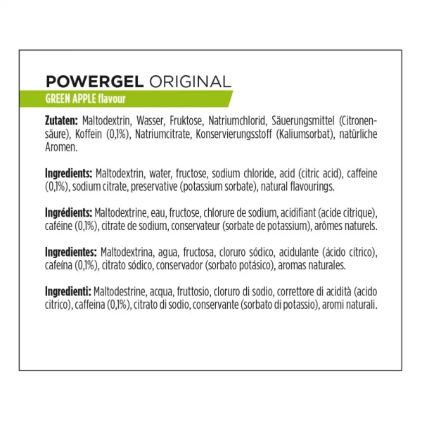 PowerBar PowerGel Manzana Verde Cafeína 24 unidades