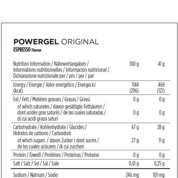 PowerBar PowerGel Espresso Cafeína 24 unidades
