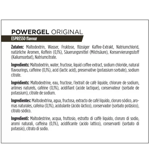 PowerBar PowerGel Espresso Cafeína 24 unidades