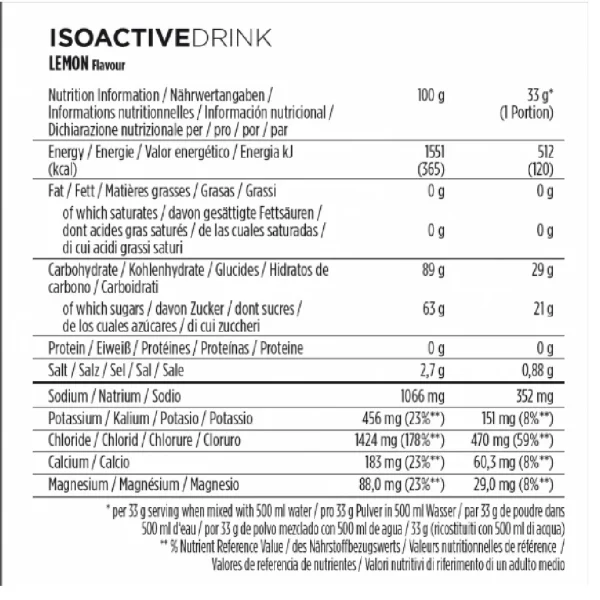 PowerBar Bote IsoActive Limón Caja de 6x600gr