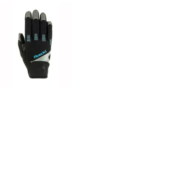 Guantes Mangfall Longfinger Negro-Turquesa