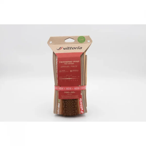 Cubierta Gravel vittoria TERRENO PRO T50 Mixed 700X45 TLR Hookless Natural-Brown