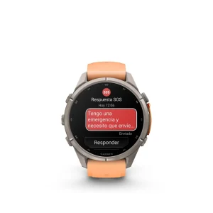 Garmin Fenix 9 Pro – inReach, 43mm Amoled Titanio correa silicona en salmón/naranja