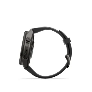 Garmin Fenix 9 Pro – inReach, 43mm Amoled Titanio revesti. de DLC gris carbon correa silicona negro