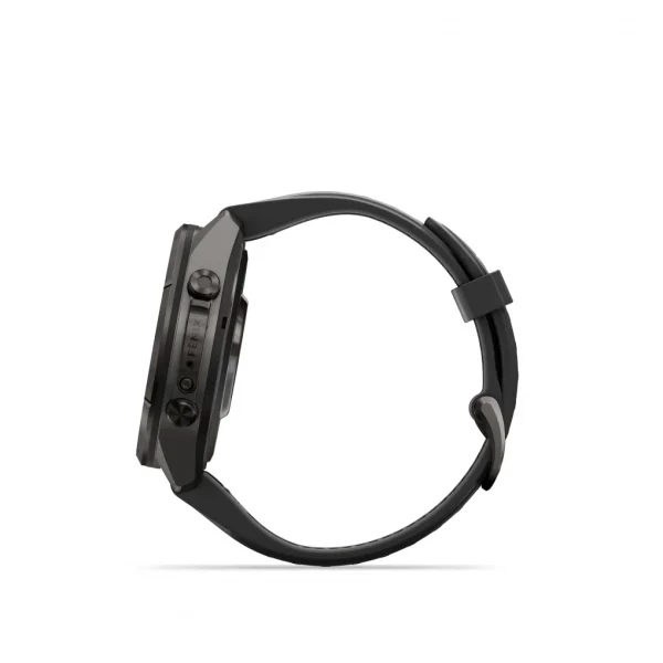 Garmin Fenix 9 Pro – inReach, 43mm Amoled Titanio revesti. de DLC gris carbon correa silicona negro