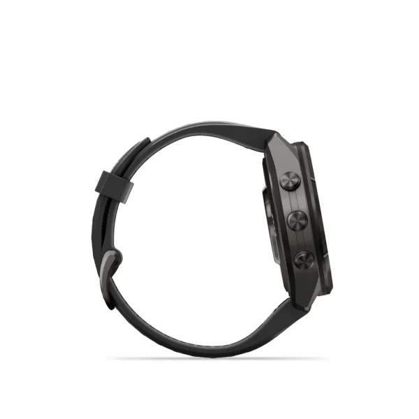 Garmin Fenix 9 Pro – inReach, 43mm Amoled Titanio revesti. de DLC gris carbon correa silicona negro