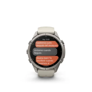 Garmin Fenix 9 Pro – inReach, 43mm Amoled Titanio correa silicona blanco